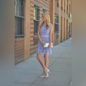 Romeo & Juliet Couture Lace Midi Dress in Light Purple
